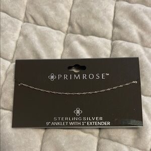 Primrose Sterling Silver 9” Ankle Bracelet